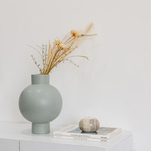 北欧简约创意ins陶瓷花瓶客厅插花摆件 餐桌台面干花花器软装饰品