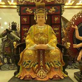 2019新款雕塑厂家 玉皇大帝王母娘娘1.8米 太白金星托塔李靖图片