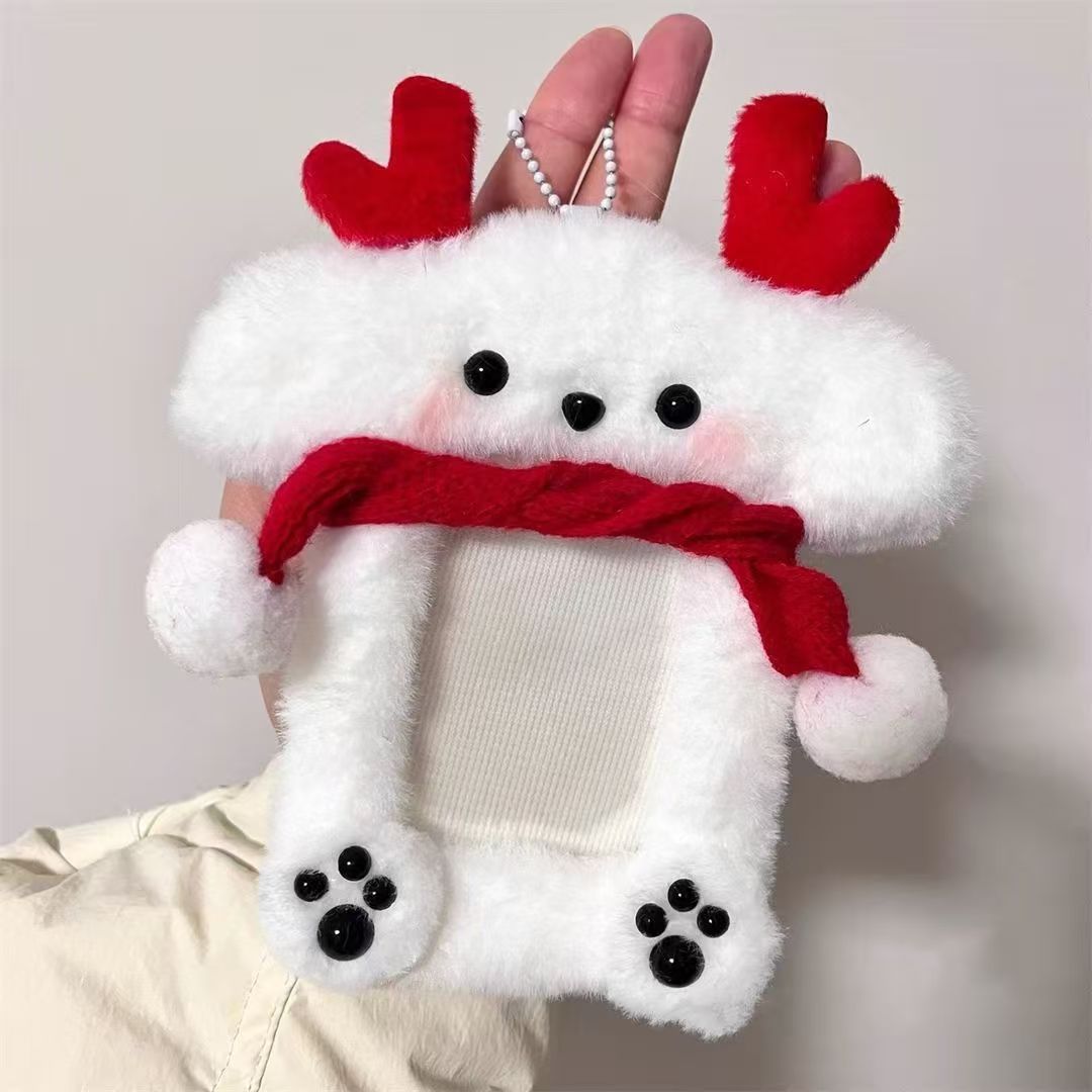 Ins coreano lindo chocolate de menta, ratas y ratas codiciosas, cubierta de tarjetas de peluche, estudiantes de 3 pulgadas, cubierta de almacenamiento de tarjetas pequeñas.