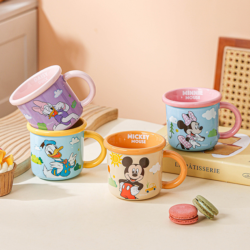 Mickey Series Children's Day Student Gift Wide-Rimmed Mug Household Milk Cup Gift Easter Gift