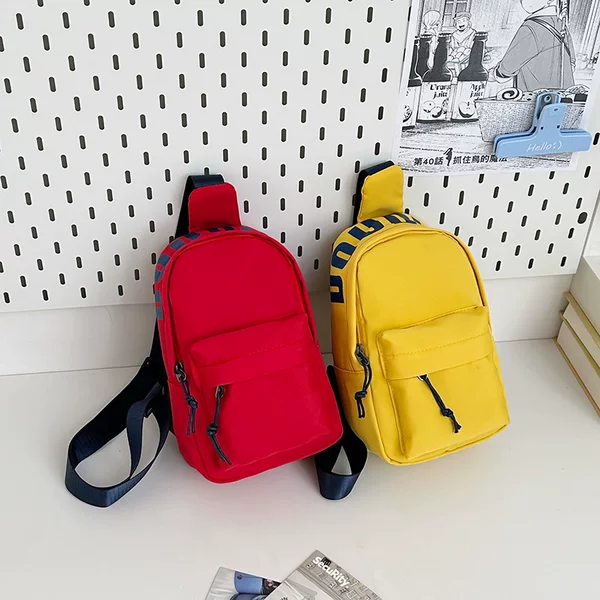 Fashionable Trendy Chest Bag, Children's Shoulder Bag, Outdoor Casual Simple Storage Coin Purse, Cool Crossbody Bag for Boys and Girls