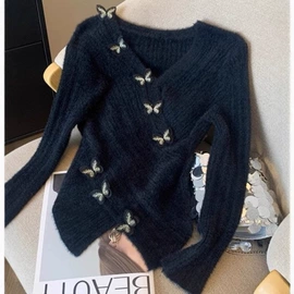 女式针织衫;毛衣;时尚休闲套装