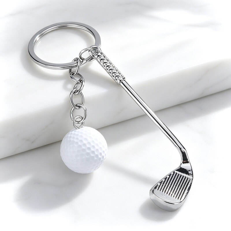 Cross-Border Supply of Simulated Golf Ball Keychains, Bag Pendants, Sports Activity Supplies, and Ball-Themed Keychains Wholesale