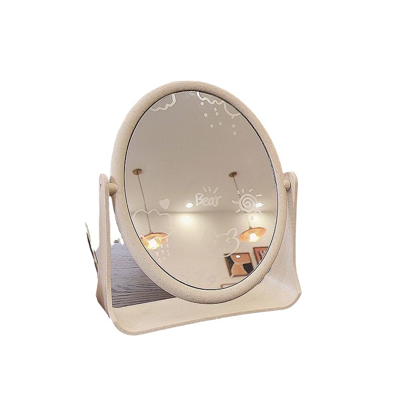 Espejo ins Wind Net espejo rojo espejo de maquillaje de escritorio giratorio de escritorio casa dormitorio gran estudiante espejo de vestidor europeo