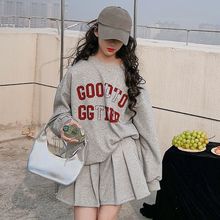 春秋女童套装裙2025新款女大童春秋学院风卫衣韩版儿童百褶裙套装