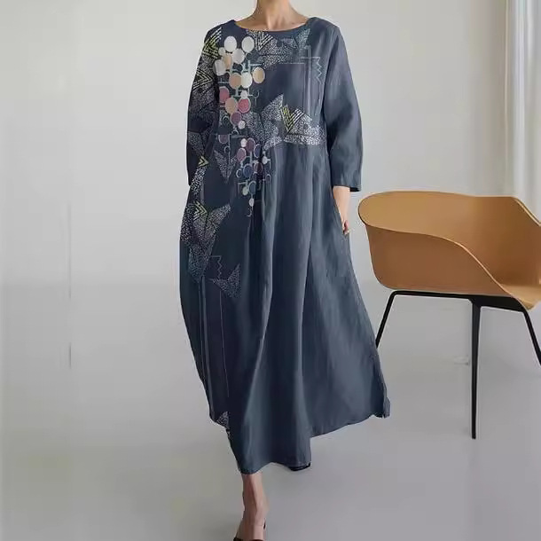 2023 Independent Station Aliexpress 3D Craftsmanship Foreign Trade Round Neck Sweet Women's Dress New Style European and American Dress 2023 Independent Station Aliexpress 3D Craftsmanship Foreign Trade Round Neck Sweet Women's Dress New Style European and American Dress