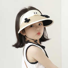 防晒帽空顶遮阳帽儿童小香风帽夏季女童男童宝宝卡通太阳其他现货