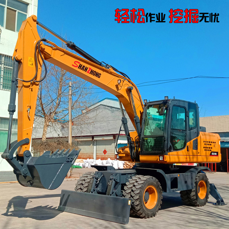 轮式挖掘机价格 16吨轮挖 四轮驱动 四轮液压刹车 山东厂家直供