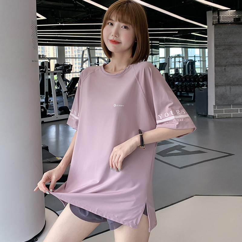 Sports T-Shirt for Women, Loose Running Cover-Up, Summer Thin Yoga Short-Sleeved Top, Plus Size Fat mm Quick-Drying Fitness Clothing Top Sports T-Shirt for Women, Loose Running Cover-Up, Summer Thin Yoga Short-Sleeved Top, Plus Size Fat mm Quick-Drying Fitness Clothing Top