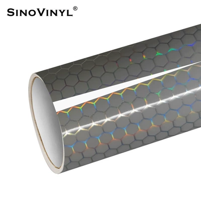 Automotive Film: laser car film glossy chameleon - 15218-m-honeycomb-laser-nado-gray