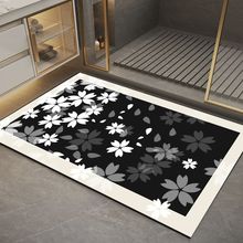 法式轻奢浴室脚垫吸水防滑速干卫生间蹭脚垫加厚厕所软硅藻泥地垫