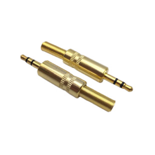 Audio Head 3.5mm Wiring Gold-plated Plug Headphone Computer Audio Speaker Socket Stereo Two-channel Factory