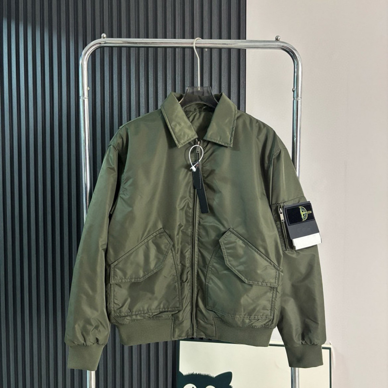 2025美式秋冬季新款翻领飞行服外套时尚宽松棉衣男工装棉服外套|undefined