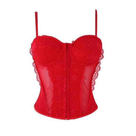 Top Moldeador de Encaje con Varillas de Poliéster Transparente para Cintura image 9