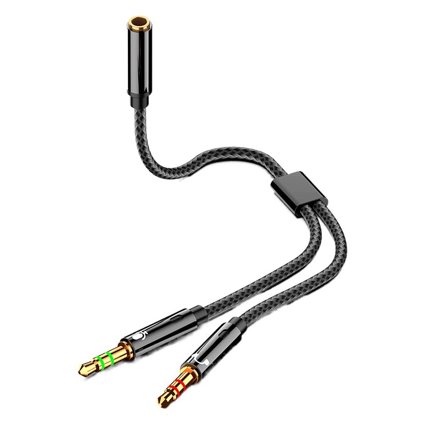 Кабель-адаптер для гарнитуры для настольного компьютера микрофон преобразование два в одном мобильный телефон гарнитура разветвитель аудио одна минута два