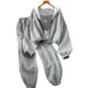 Foreign Trade Casual Suit Women's Retro 2024 New Style Casual Sports Loose Jacket Pants Three-piece Set for Women