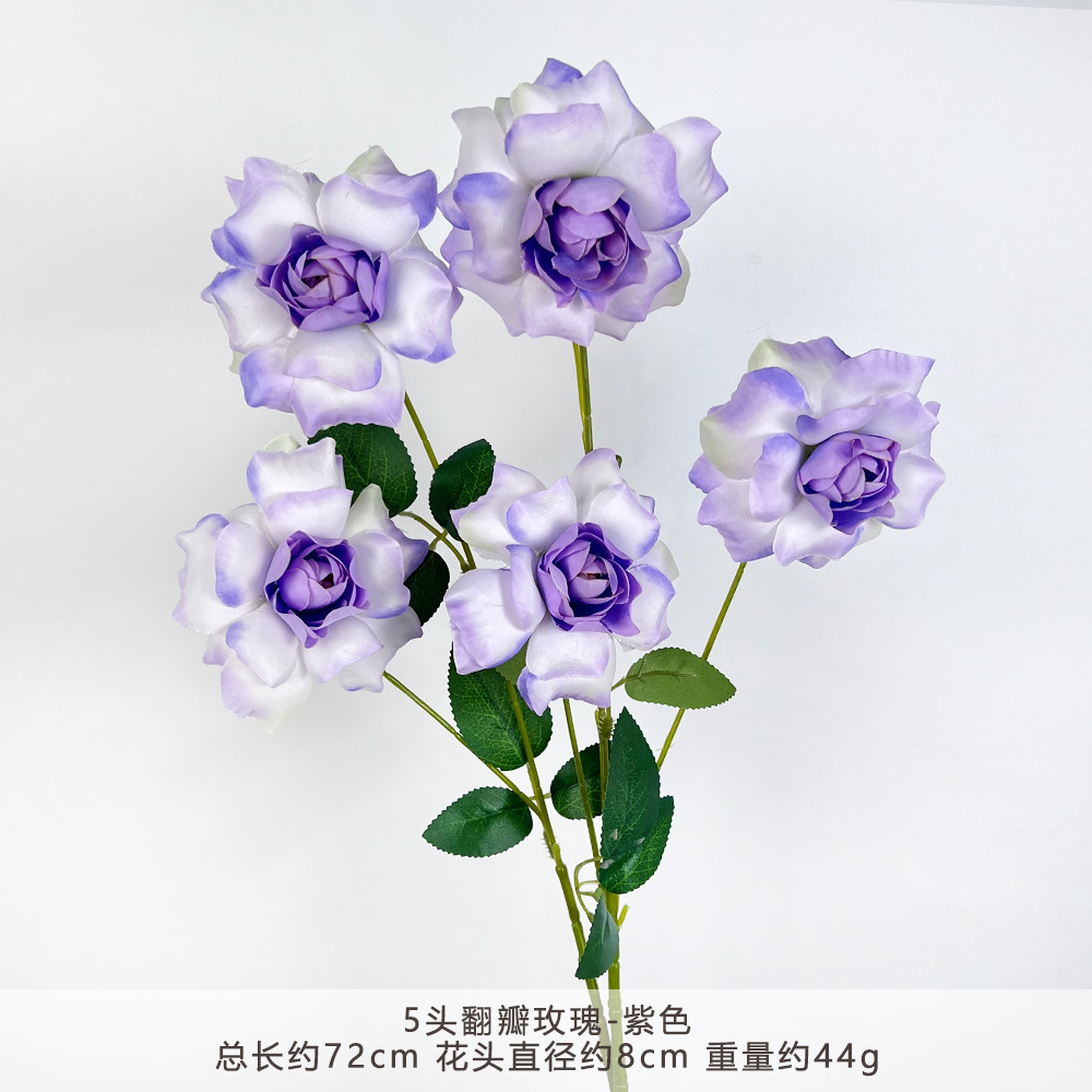 MJ-5头翻瓣玫瑰-紫色