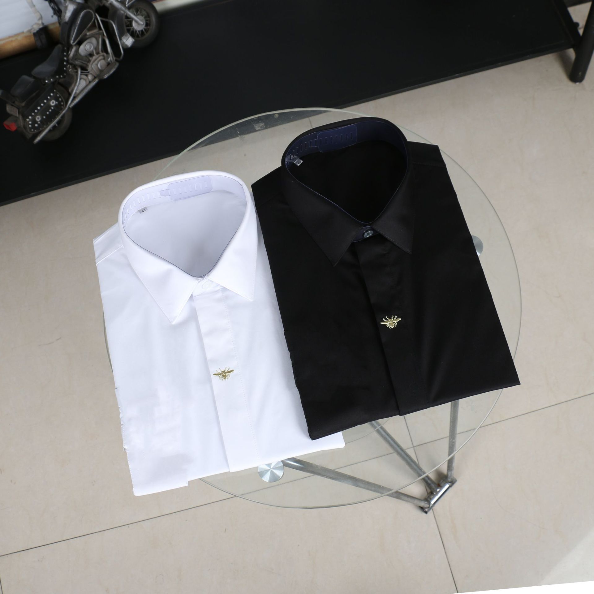 F7161 1140K ÁO SƠ MI NAM FOSRECH BIG SIZE NGOẠI CỠ NGẮN TAY MÙA HÈ THÊU HỌA TIẾT HOA THỜI TRANG NAM G04 SẢN PHẨM MỚI