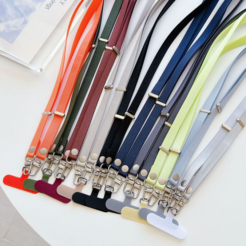 New Flat Webbing Phone Lanyard in Various Colors Suitable for Apple 17, Anti-Loss Woven Crossbody Strap Without Magnet