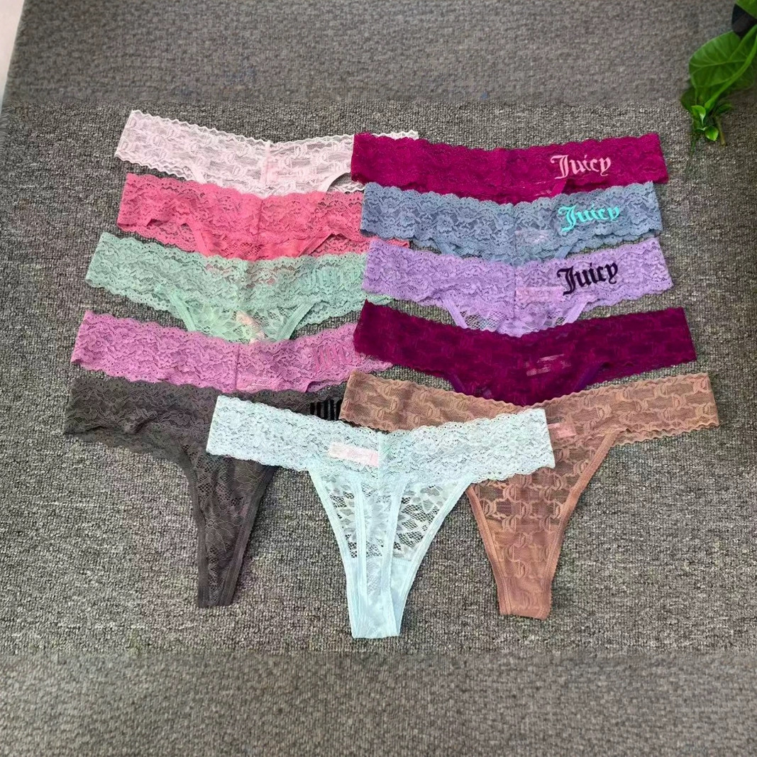 Aliexpress sexy encaje penetrante baja cintura chica alta elástica dama tono de alto valor de stock