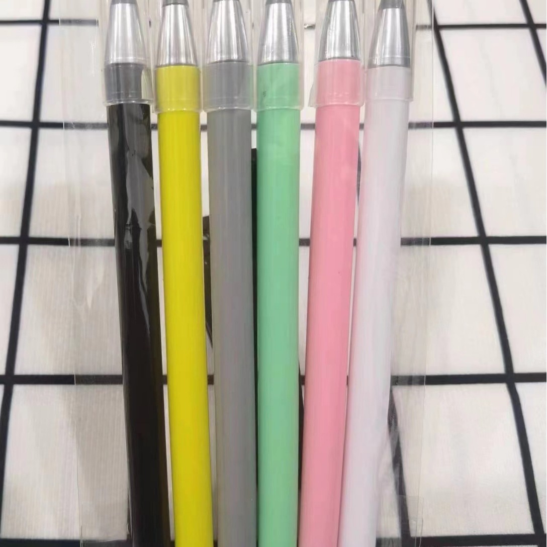 Lápiz eterno, no es necesario afilar el color de escritura, tecnología negra completa con macarons de goma, duradero, creativo y portátil