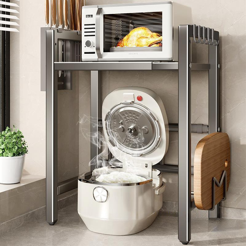 工場直販陶器炊飯器多機能エアフライヤーガングレー電子レンジ棚棚なしキッチン|undefined
