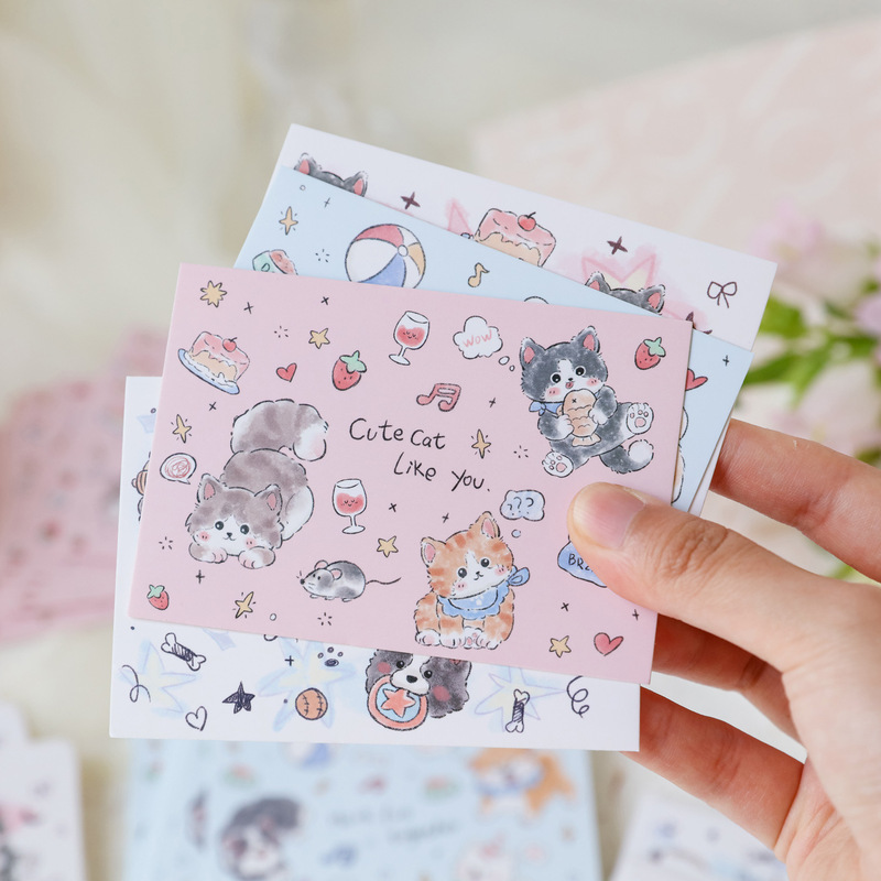 New Cute Animal Postcard Message Card Mix and Match High-Looking Ritual Handwritten Message Holiday Birthday Wishes New Cute Animal Postcard Message Card Mix and Match High-Looking Ritual Handwritten Message Holiday Birthday Wishes