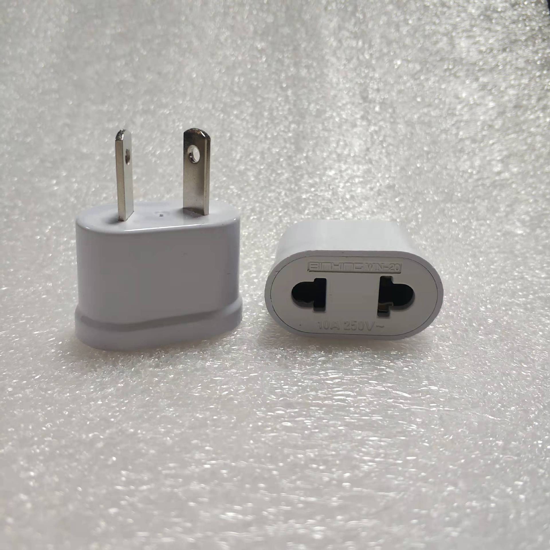澳标WN-20B转欧德美规两圆孔插头手机电源电脑转换器白色10A250V