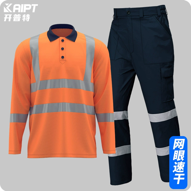 Быстросохнущая светоотражающая рубашка-поло с лацканами по индивидуальному заказу, мужская уличная санитария, дорожное строительство, санитарная безопасность, строительство, охрана труда, рабочая одежда