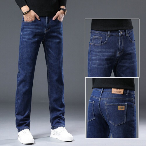 Men's Business Straight Leg Trousers 2025 New Summer Trend Brand Versatile Elastic Casual Pants