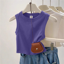 甜辣纯棉修身t恤上衣潮ins盐系短款吊带背心女款2025夏季新款爆款
