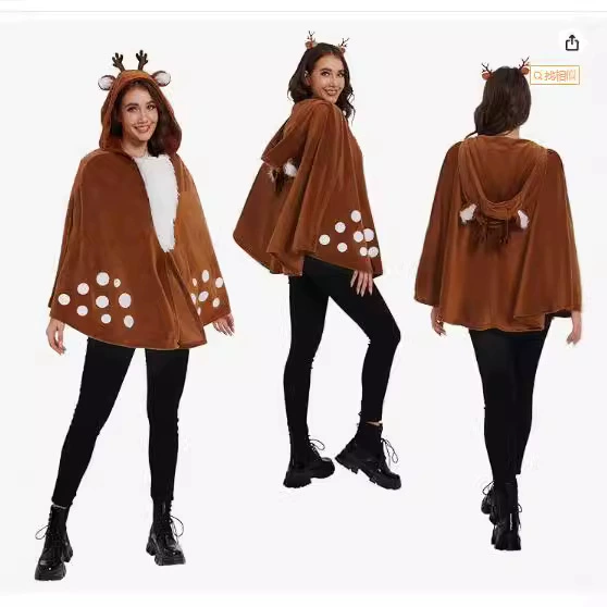 Источник производителей прямо для Halloween Рождественские джунгли лосиный плащ косплей ведьмы одеваются шоу