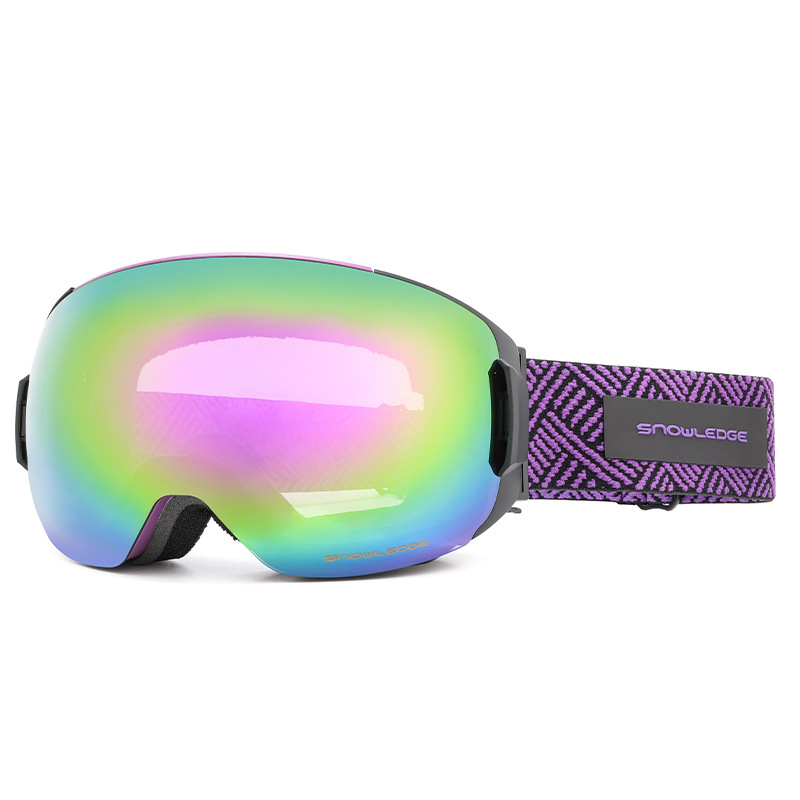 New double curved surface wind and fog proof ski goggles double anti-fog cocker myopia glasses for men and women skiing equipment_voghion.com