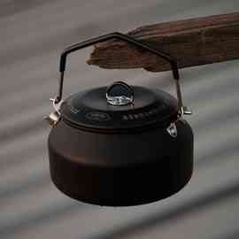 泡茶露营LWHIKEEL304不锈钢饮具户外咖啡壶嘴煮水黑化烧水壶野餐
