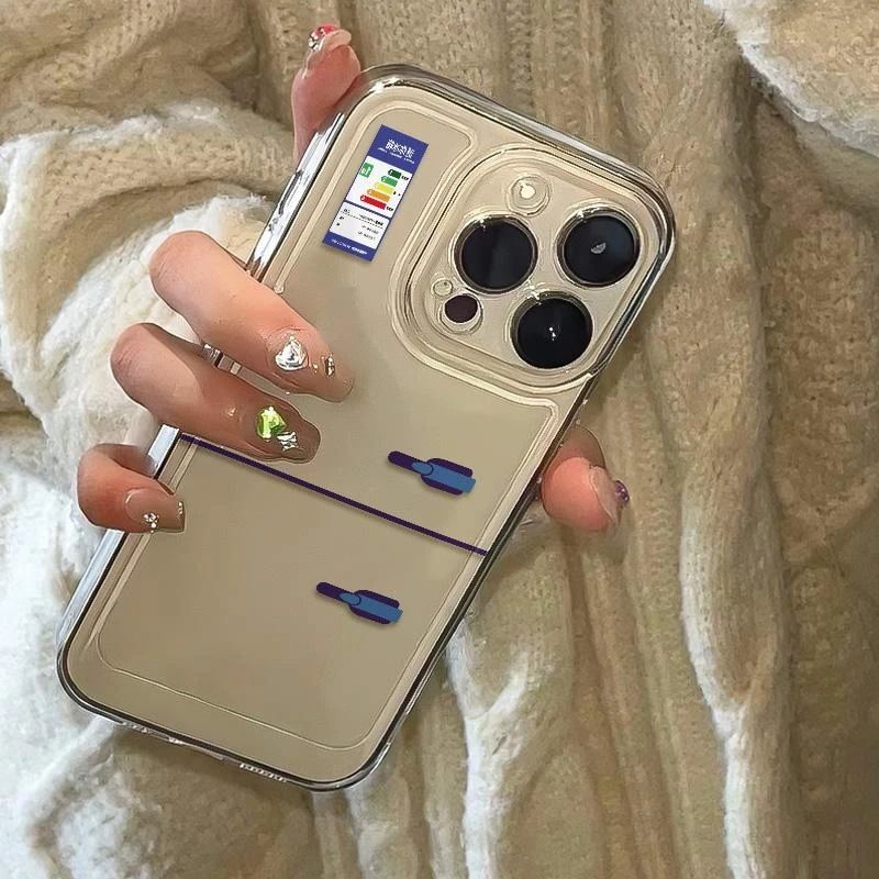 Refrigerator for Apple 16PROMAX phone case iPhone15 transparent 14 creative 13 soft case 12 anti-fall 11 tide