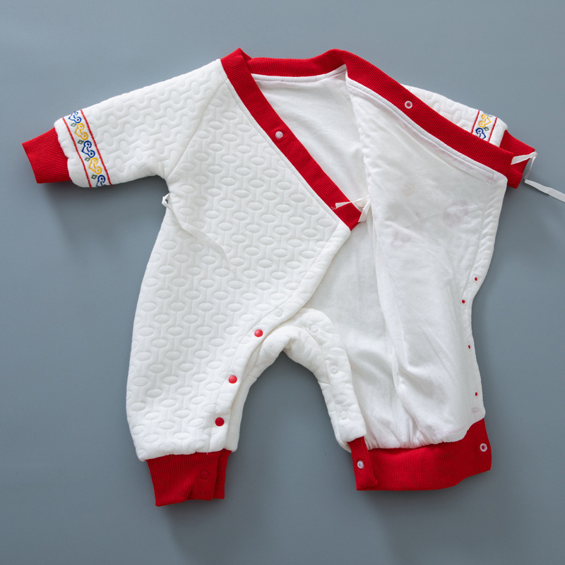 Ropa de bebé recién nacido Otoño e Invierno acolchado cálido mameluco lindo bebé recién nacido Otoño e Invierno ropa monje ropa mono