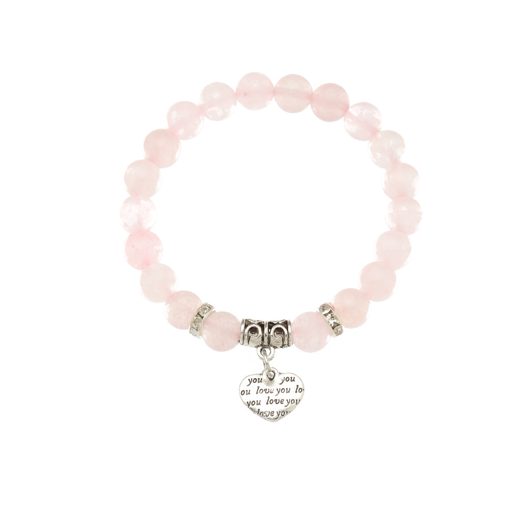 Koreanisches Armband Mit Rosa Kristallperlen display picture 6