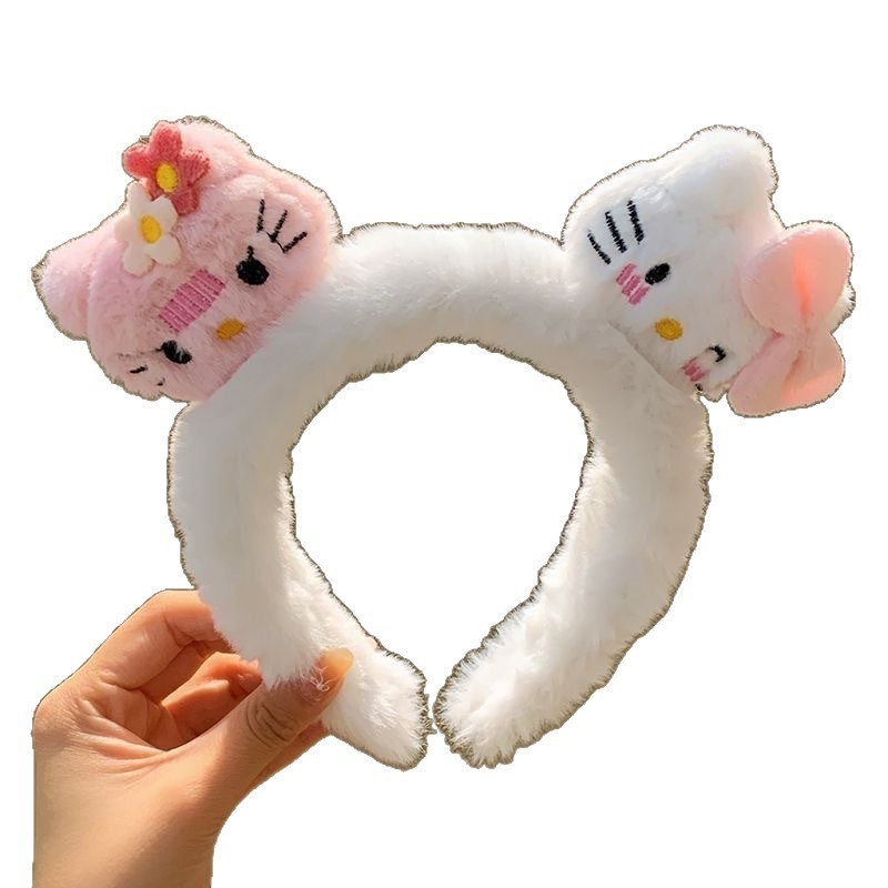 秋冬可爱猫咪毛绒发箍洗脸专用发卡子防滑头箍女2025新款发捆头饰|undefined