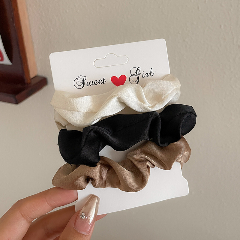 Cuerdas de cabello de alta elasticidad sin costura, anillo de cabello de cola de caballo, cuerdas de cabello de correa femenina, cuerdas de cabello de bola simple, cubierta de cuero cabelludo