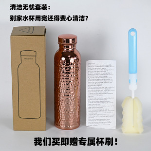 Factory direct supply 304 American-style large-mouth single-layer sports kettle electroplated hammered water cup outdoor portable cold water bottle