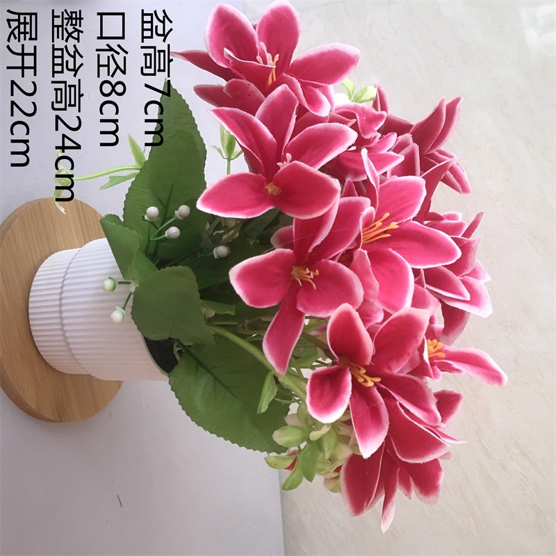 Pequeña imitación de flores falsas decoraciones de sala de estar decoración de mesa de té flores de plástico mano flores falsas plantas decoraciones