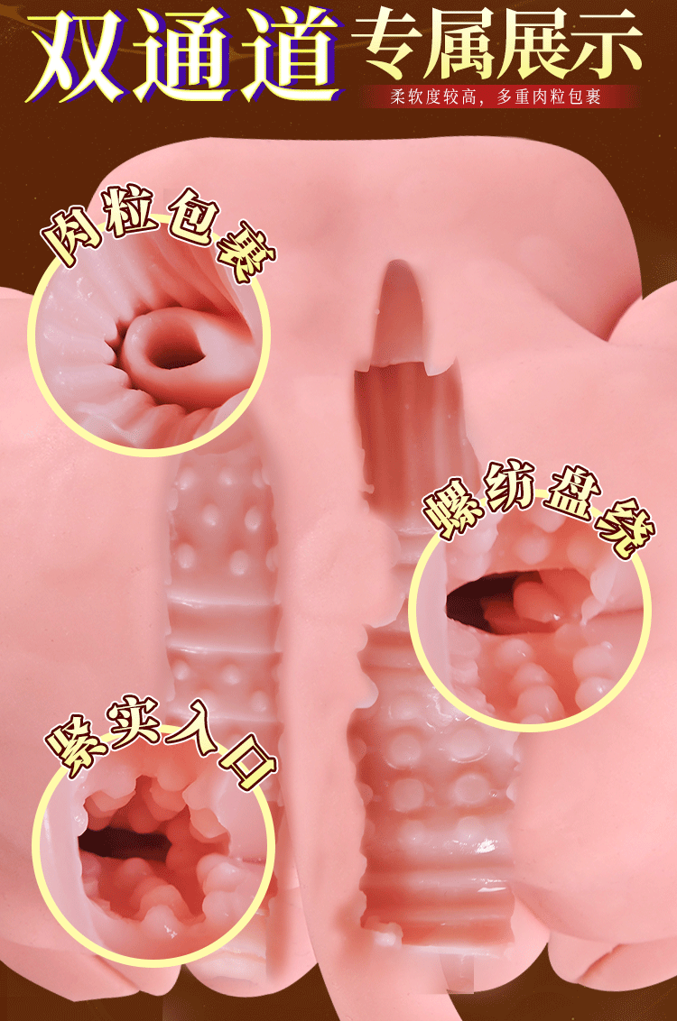 Jiuai Airplane Cup Male Masturbator, Irregular Big Butt Half-Body Doll, TPE, Manual, Flesh — detail image 28