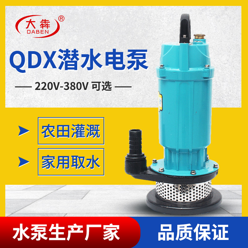 定制大犇220V潜水泵 水泵农用排水泵 清水泵家用抽水泵灌溉用