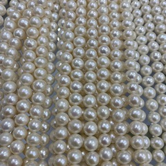 強光8-9mm近圓媽媽鏈項鍊手鍊配件淡水珍珠