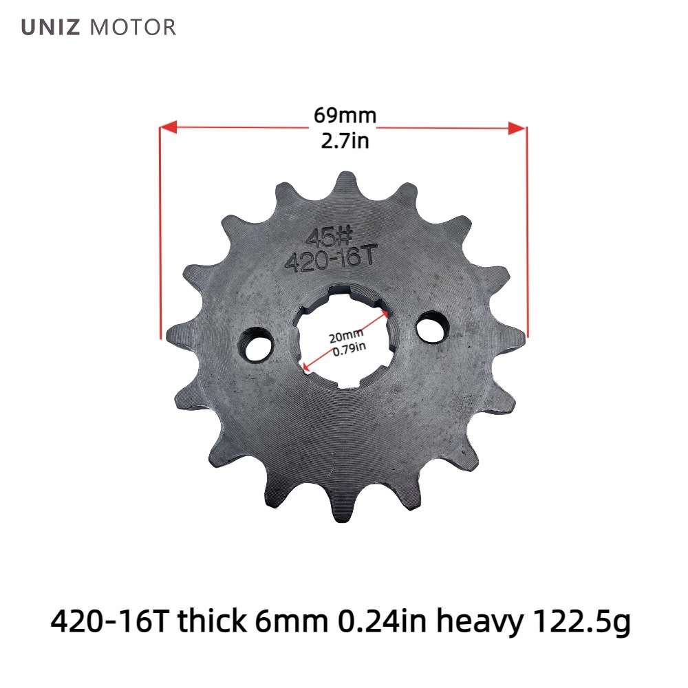 Manufacturer Wholesale Motorcycle Engine Small Gear Sprocket 420/428 Inner Hole 17-20 Motorcycle Parts