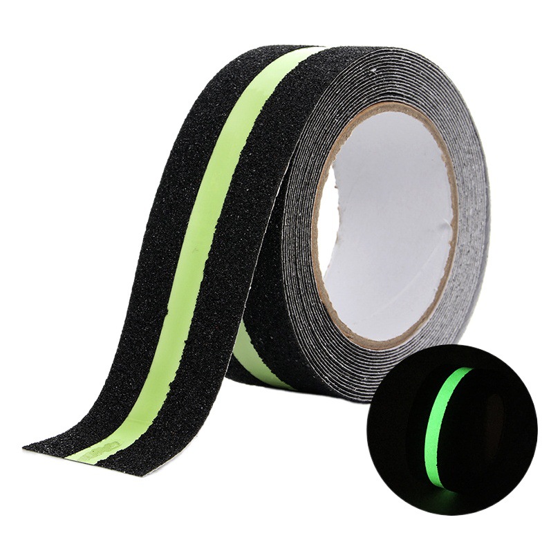 クロスボーダー PVC 滑り止め階段滑り止めストリップサンドペーパー黒発光警告ステップ安全耐摩耗性砂滑り止めテープ