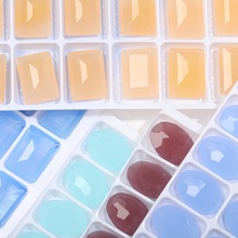 玉面冰糖10*14大方糖梧州料透彩色玉料鸽子蛋形高端美甲钻饰发卡