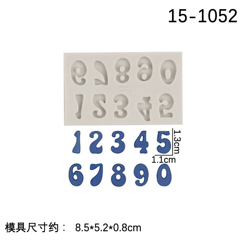 Inglés carta fondant silicona molde decoración digital pastel de chocolate accesorios epoxi