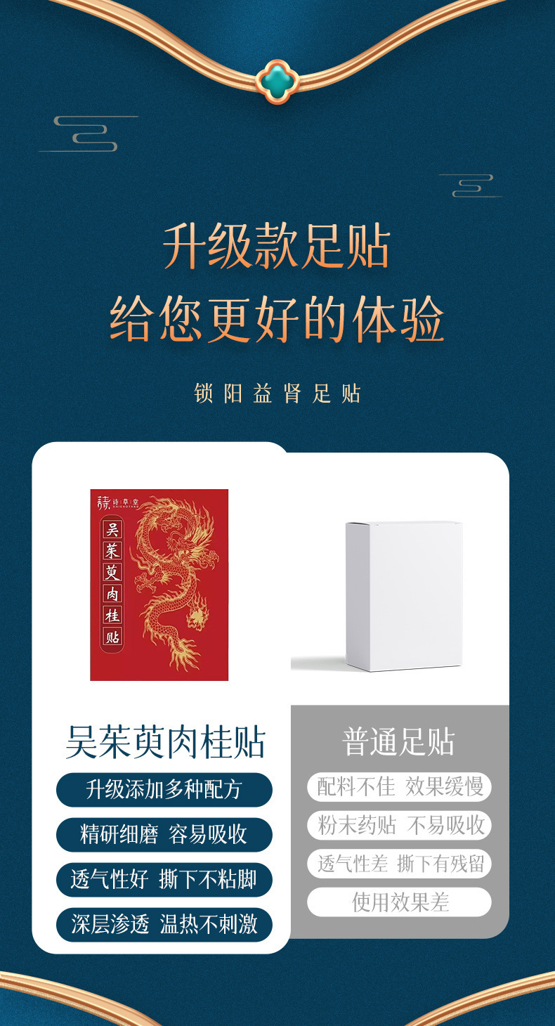 Wuzhu Cinnamon Patch Eight Treasures Foot Patch Multi-Use Mugwort Warm Moxibustion Foot Patch for Yongquan Point and Navel Patch detail image