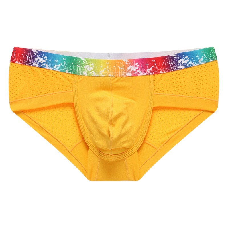 Malla de los hombres verano breves respirables modal cómodo cintura baja sexy amplia frontera Pantalones